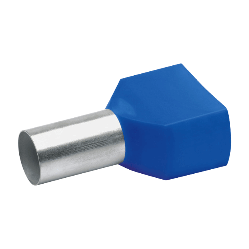 Klauke 877/14 Zwillings-Aderendhülse – 2×16 mm², isoliert, blau, 100 Stück