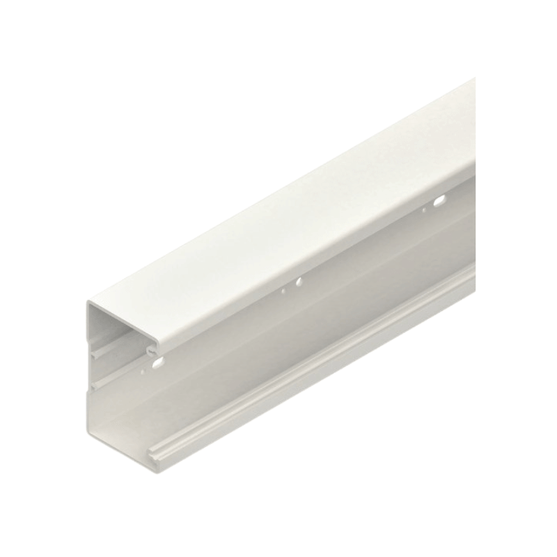 Kleinhuis BU651308.3 Brüstungskanal-Unterteil 65×130 mm – 2 Meter, PVC, reinweiß