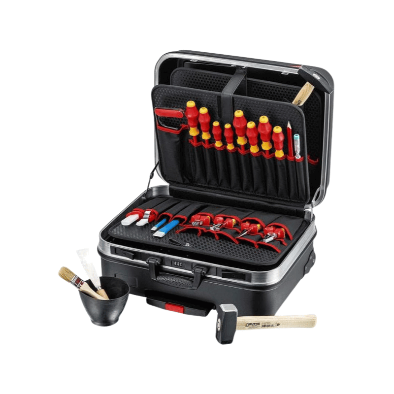 Knipex 002106HLS Werkzeugkoffer – BIG Basic Move Elektro, schwarz