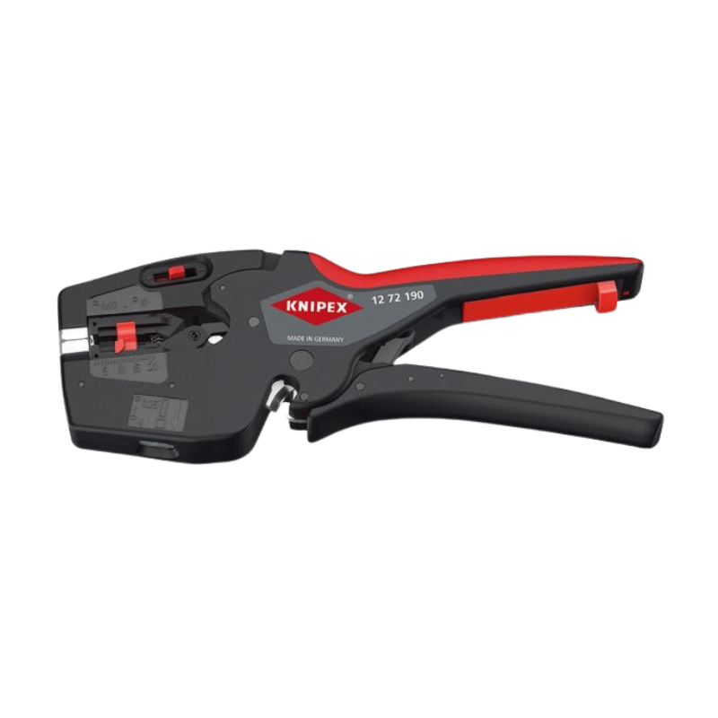 Knipex 1272190 Abisolier- & Crimpzange – NexStrip, Elektriker-Multiwerkzeug