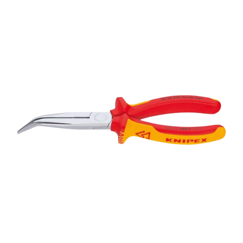 Knipex 2626200 Flachrundzange – mit Schneide, 200 mm