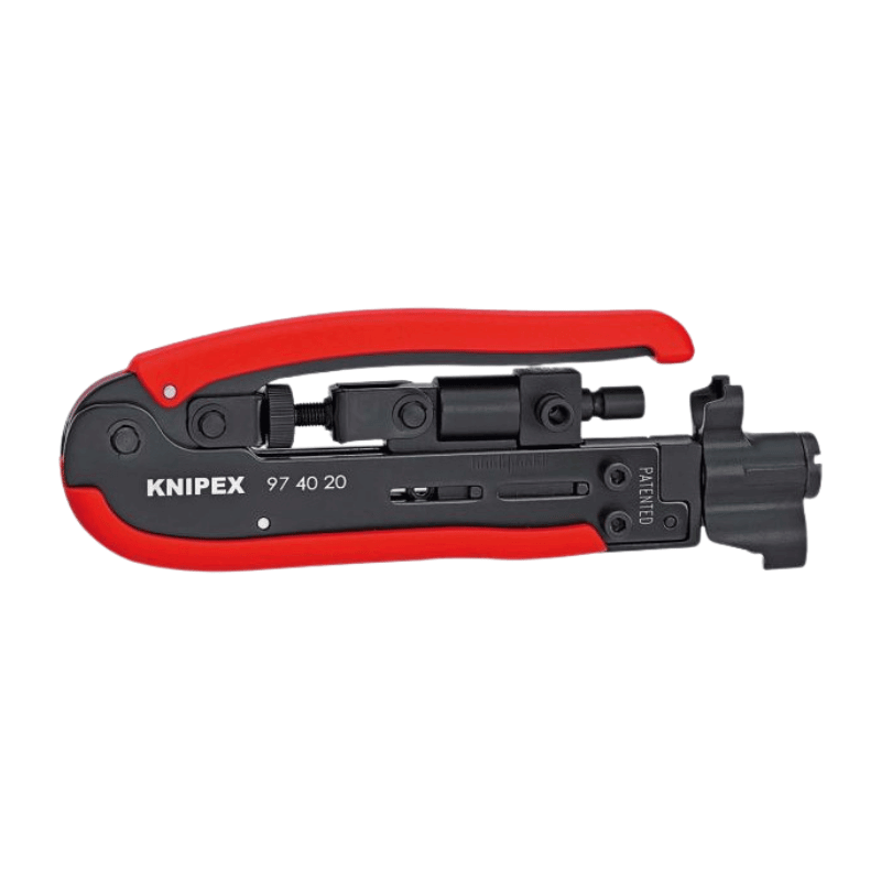 Knipex 974020SB Kompressionswerkzeug – für Koax-Stecker, 175 mm