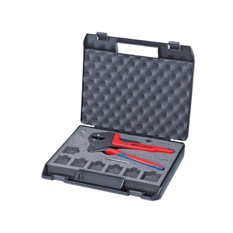 Knipex 9743200 Crimp-Systemzange – im Servicekoffer, 200 mm