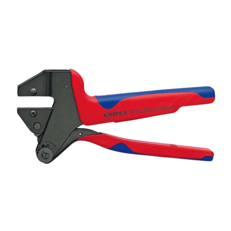 Knipex 9743200A Crimp-Systemzange – für auswechselbare Crimpeinsätze, 200 mm
