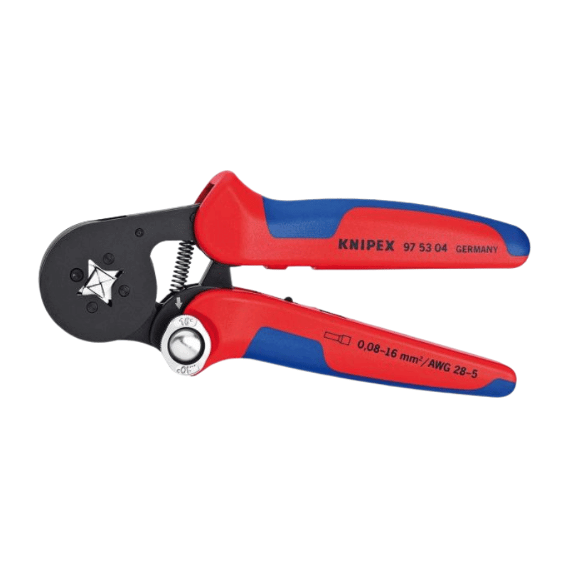 Knipex 975304SB Crimpzange – für Aderendhülsen 0,08-16mm, 180 mm