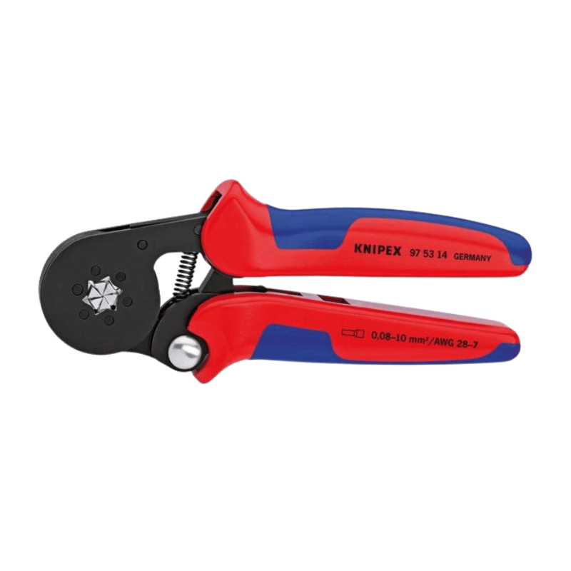 Knipex 975314 Crimpzange 180 mm – für Aderendhülsen, Sechskant, 0,08-10,0mm²