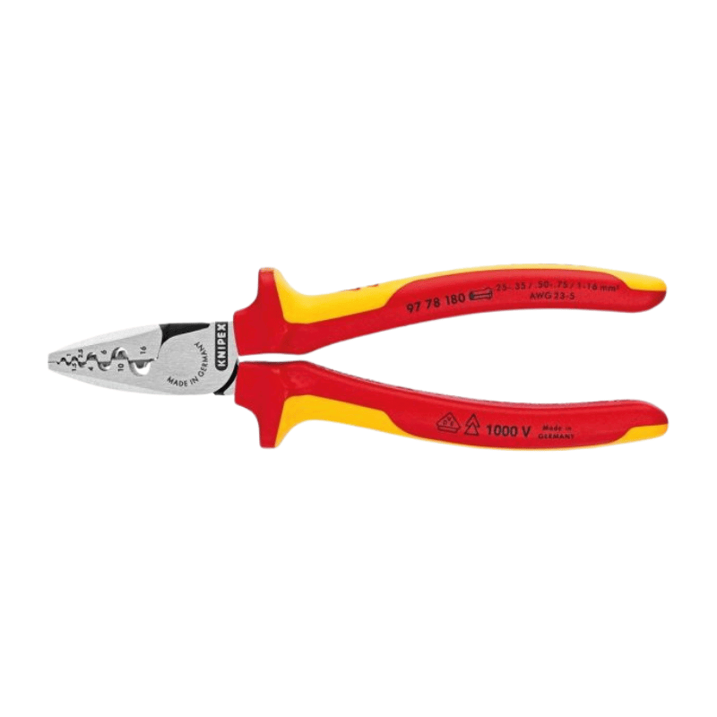 Knipex 9778180 Crimpzange – für Aderendhülsen, 180 mm