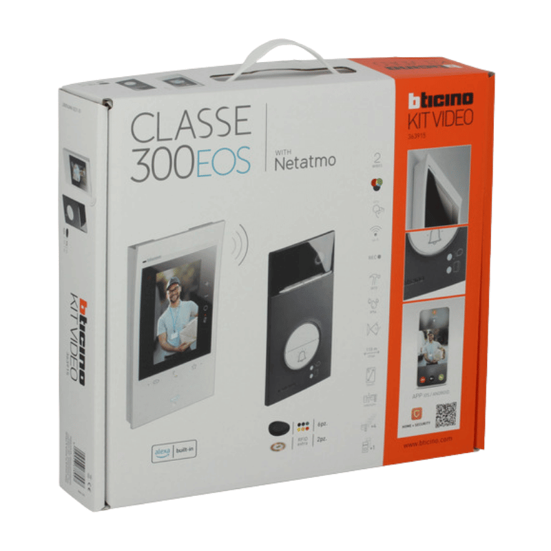 Legrand 363915 Flex One Video-Set – Linea3000, 1 und 2 Ruftasten, Classe300EOS with Netatmo, schwarz