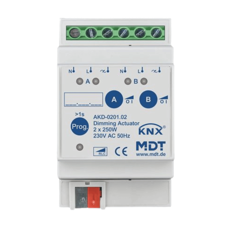 MDT KNX-Dimmaktor AKD-0201.02– 2-fach, Wirkleistungsmessung