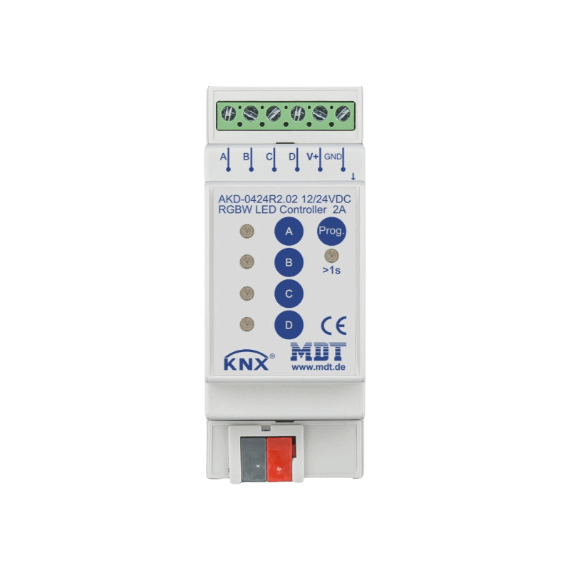 MDT AKD-0424R2.02 KNX LED Controller – 4-Kanal, 2/4 A, RGBW, 2TE REG