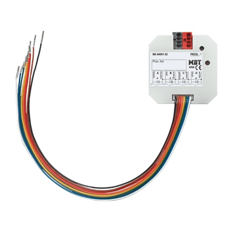 MDT BE-04001.02 KNX Tasterschnittstelle – 4-fach, UP, potentialfrei