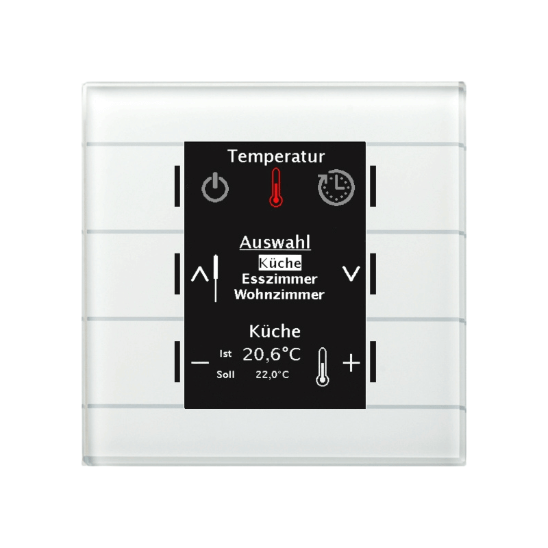 MDT BE-GBZW.01 KNX Glas-Bedienzentrale – Smart, Farbdisplay, weiß