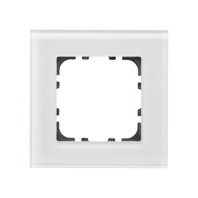 MDT BE-GTR1W.01 Abdeckrahmen – Sortiment 55, 1-fach, Glas, weiß