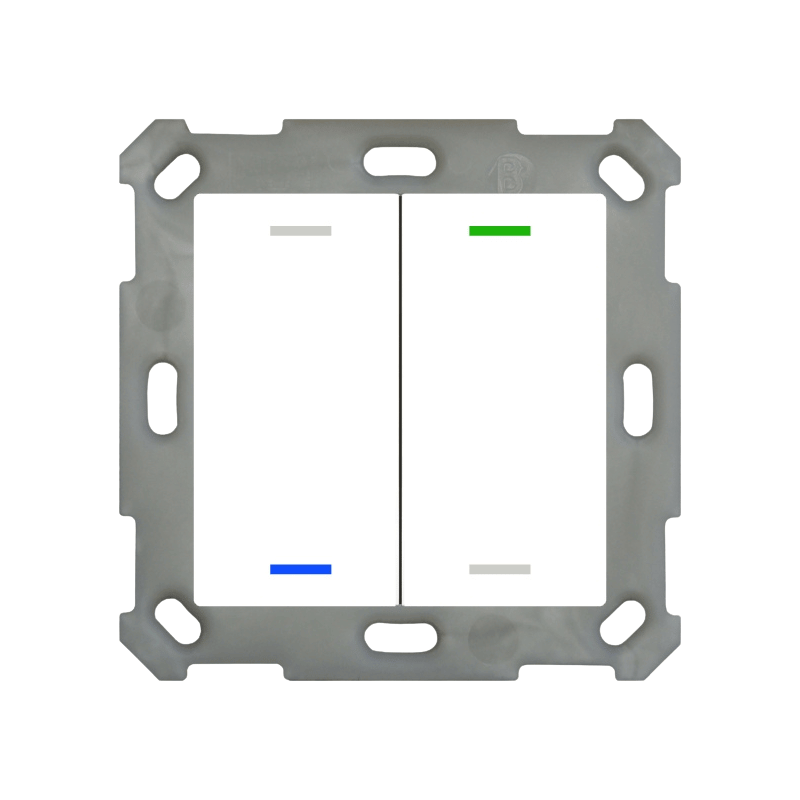 MDT BE-TAL5502.01 KNX Taster – Light 55, 2-fach, RGBW, Neutral, reinweiß glänzend