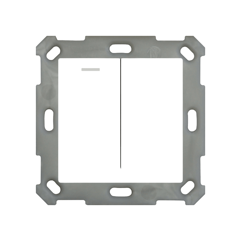 MDT BE-TAL55T2.01 KNX Taster – Light 55, 2-fach, Temperatursensor, RGBW, reinweiß glänzend