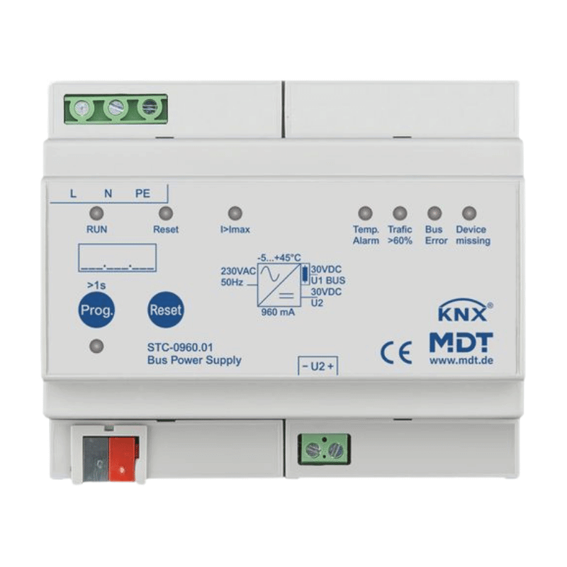 MDT KNX-Busspannungsversorgung STC-0960.01 – 960 mA, , Diagnosefunktion