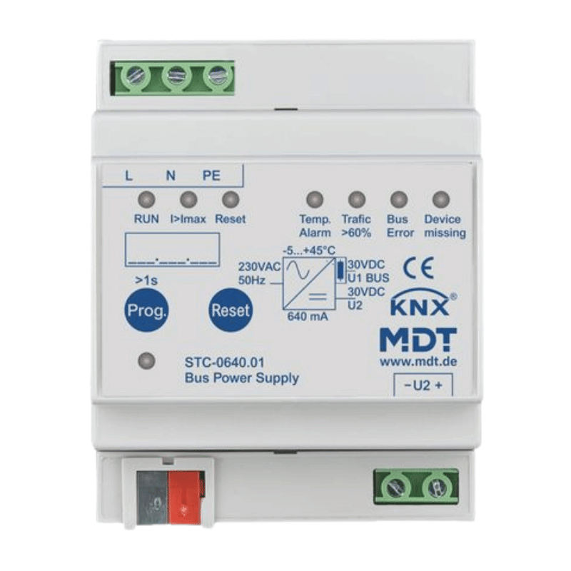MDT KNX-Busspannungsversorgung STC-0640.01 – 640 mA, Diagnosefunktion
