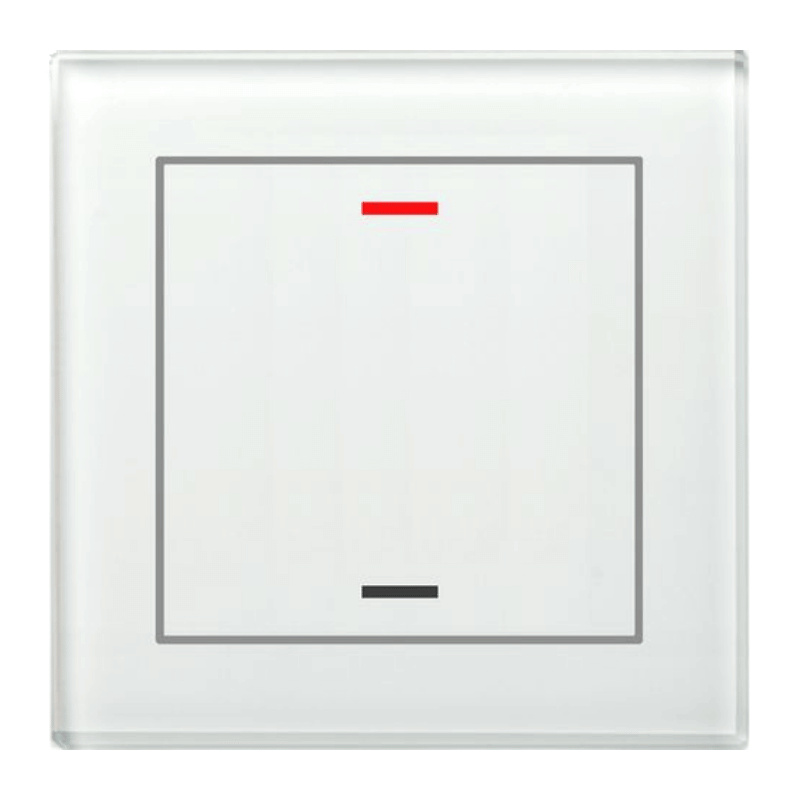 MDT KNX-Glastaster II Light BE-GTL10W.01 – 1-fach, neutral, Glas, weiß