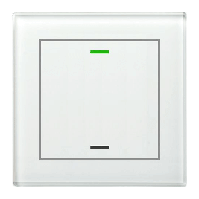 MDT KNX-Glastaster II Light BE-GTL1TW.01 – 1-fach, mit Temp.sensor, neutral, Glas weiß