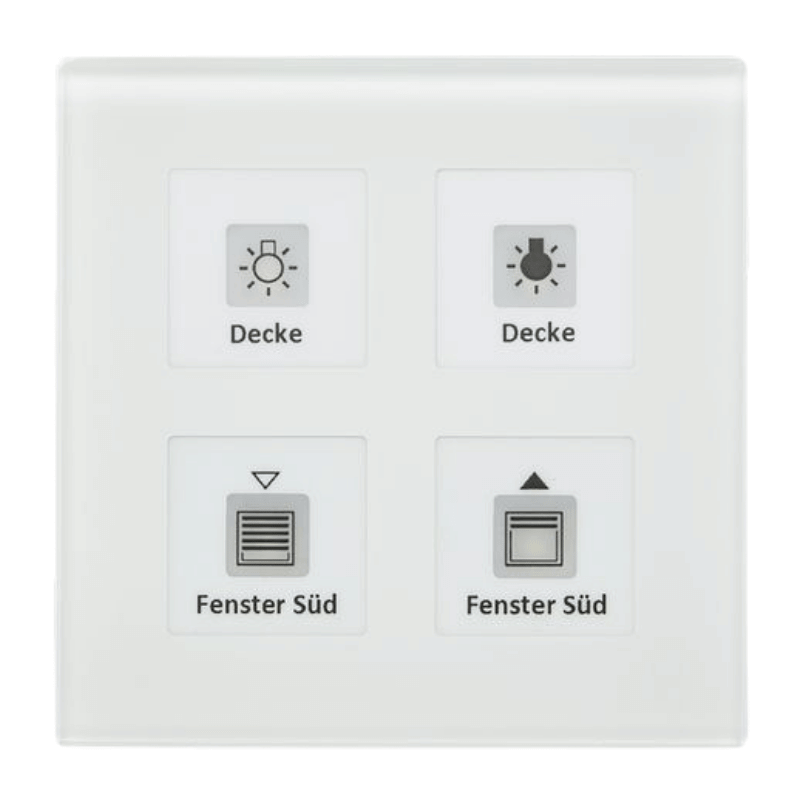 MDT KNX-Glastaster Plus BE-GT04W.01 – 4-fach, Glas weiß