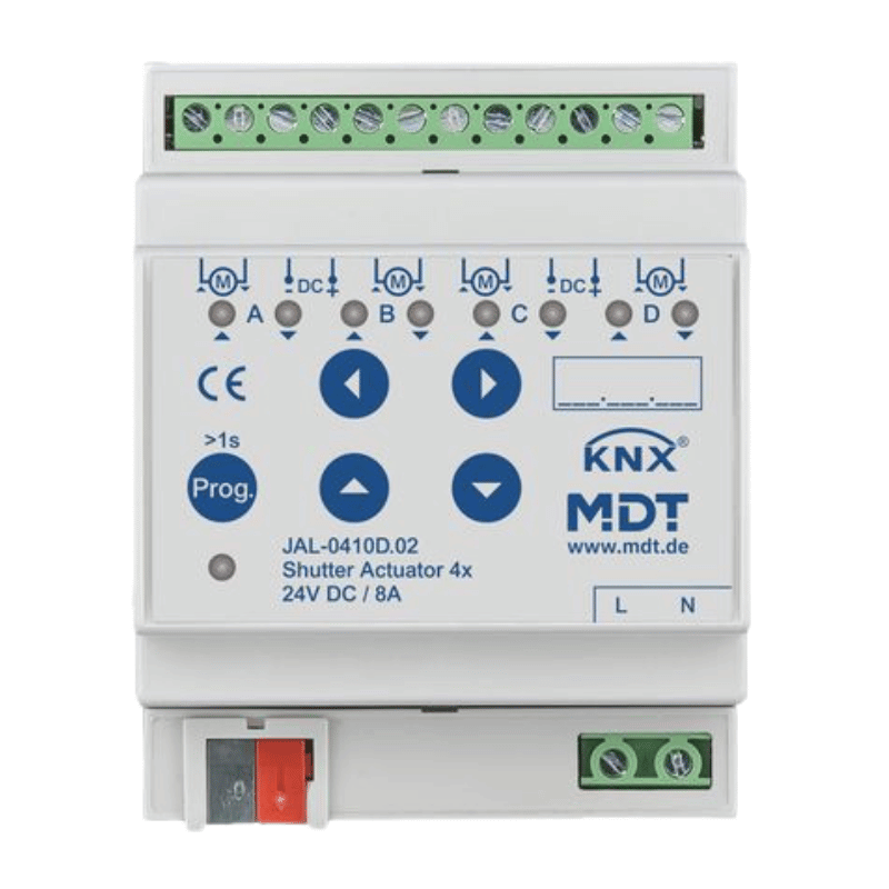 MDT KNX-Jalousieaktor JAL-0410D.02 – 4-fach, 24 V DC