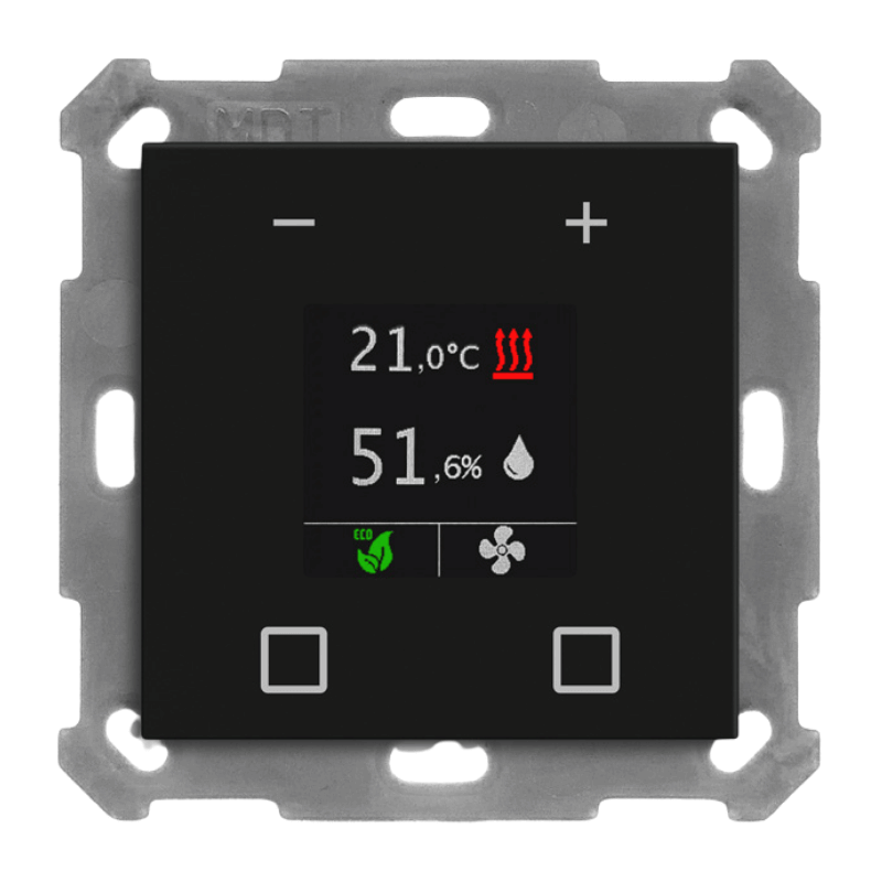 MDT KNX-Raumtemperaturregler Smart 55 SCN-RTR55S06.01 – Raumtemperaturregler, schwarz matt