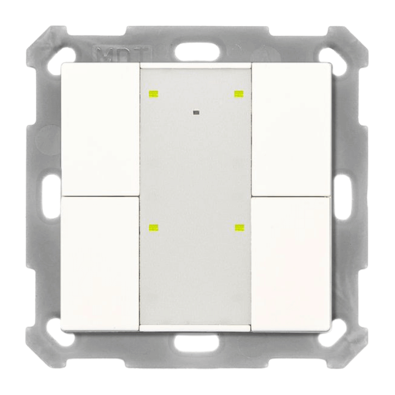 MDT KNX-RF-Tastsensor RF-TA55A4.01 – 4-fach, RF, Tastsensor, UP, reinweiß glänzend