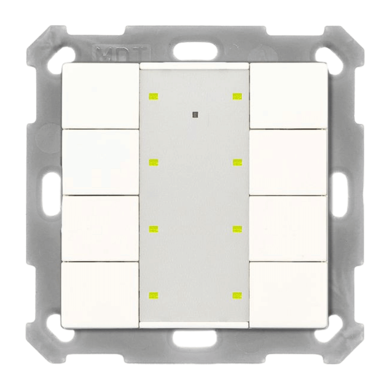 MDT KNX-RF-Tastsensor RF-TA55A8.01 – 8-fach, reinweiß glänzend