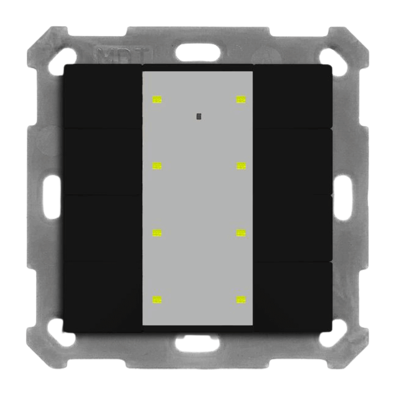 MDT KNX-RF-Tastsensor RF-TA55A806.01 – 8-fach, schwarz matt