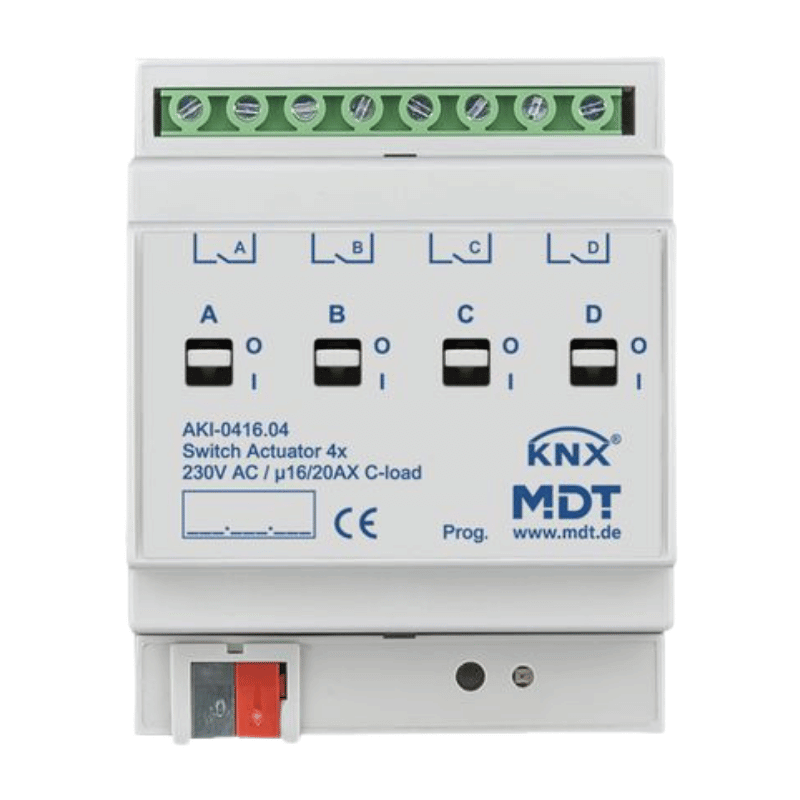MDT KNX-Schaltaktor Industrie AKI-0416.04 – 4-fach