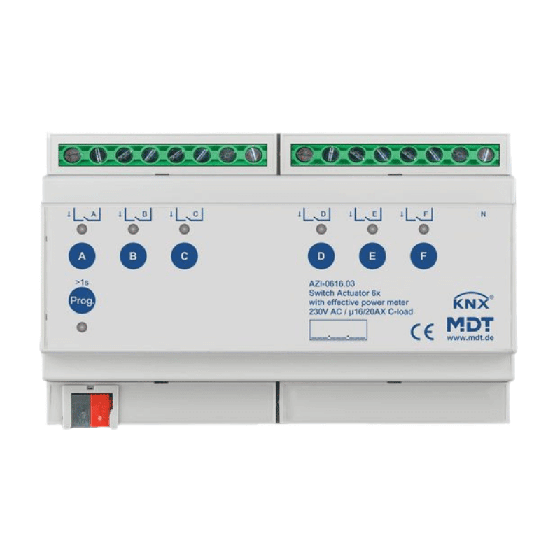 MDT KNX-Schaltaktor Industrie AZI-0616.03 – 6-fach, TrueRMS v3