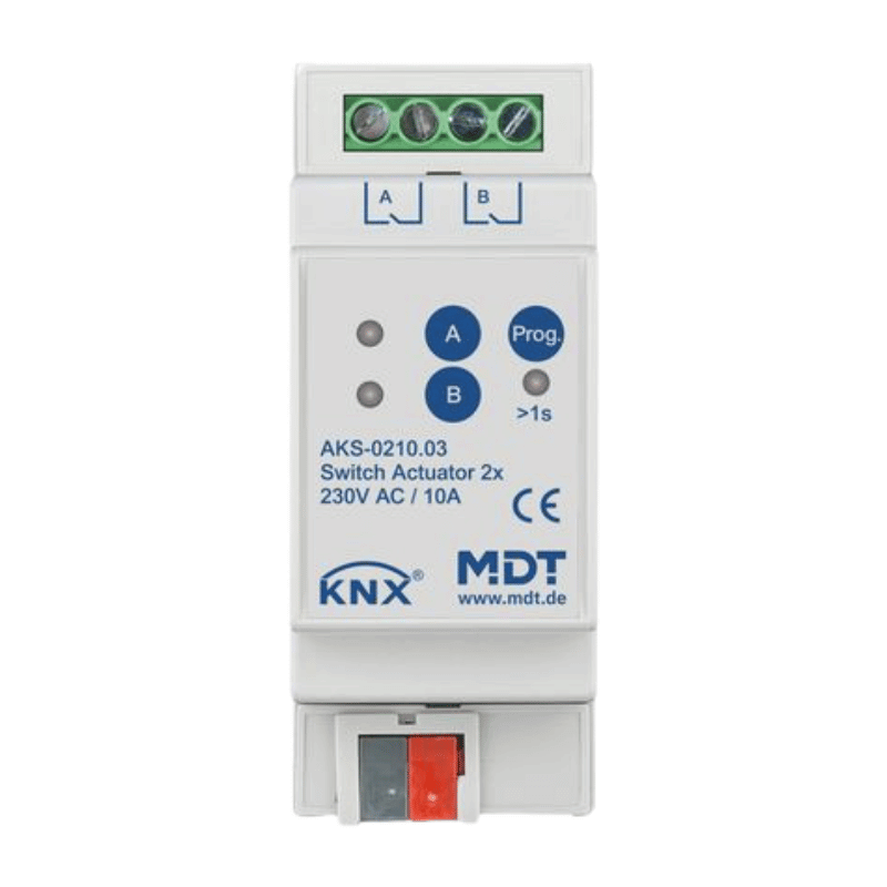 MDT KNX-Schaltaktor Standard 10 A AKS-0210.03 – 2-fach
