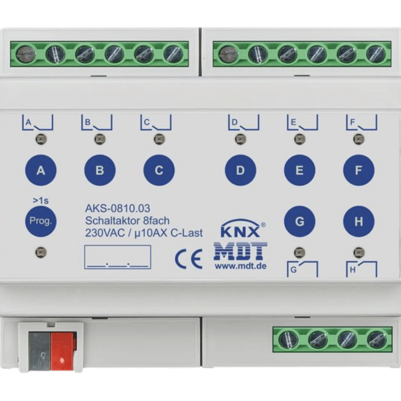 MDT KNX-Schaltaktor Standard AKS-0810.03 – 8-fach, 10 A