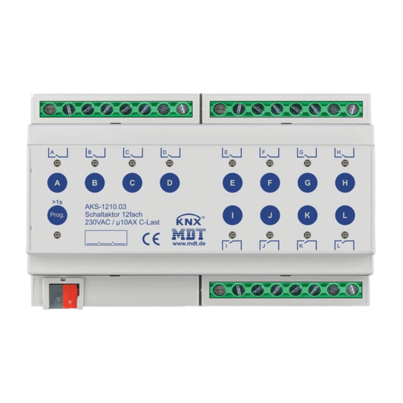 MDT KNX-Schaltaktor Standard AKS-1210.03 – 12-fach, 10 A