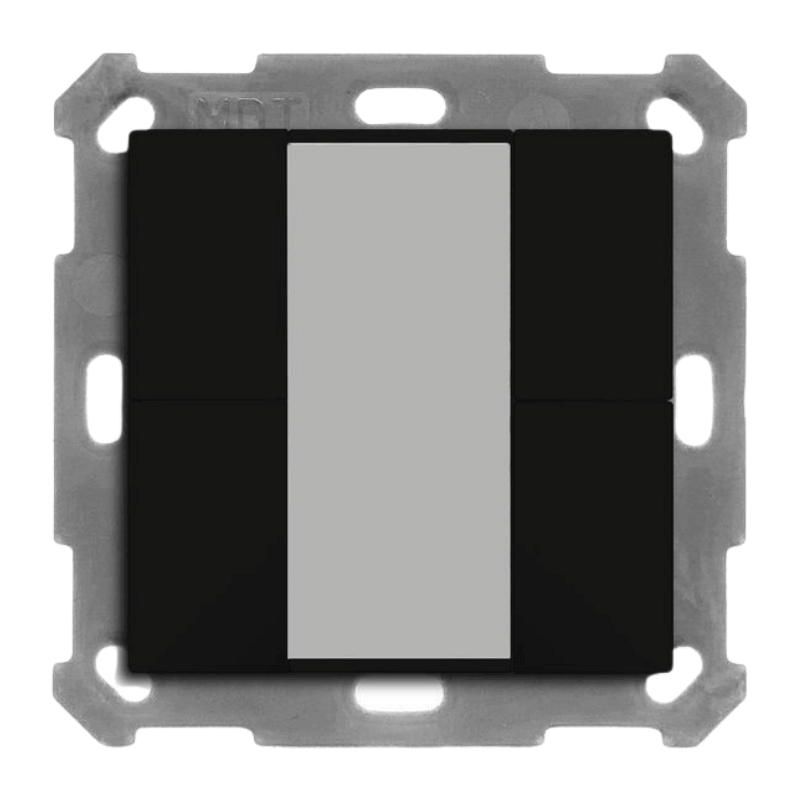 MDT KNX-Tastsensor 55 BE-TA550406.02 – 4-fach, v2, UP, schwarz matt