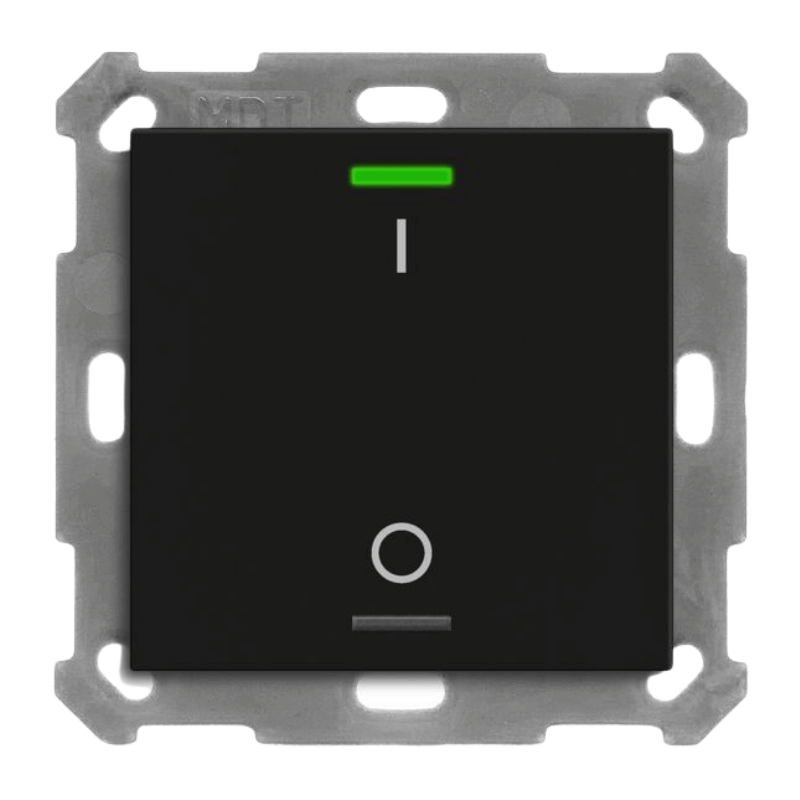 MDT KNX-Tastsensor Light 55 BE-TAL5501.B1 – 1-fach, IO-Symbol, reinweiß glänzend