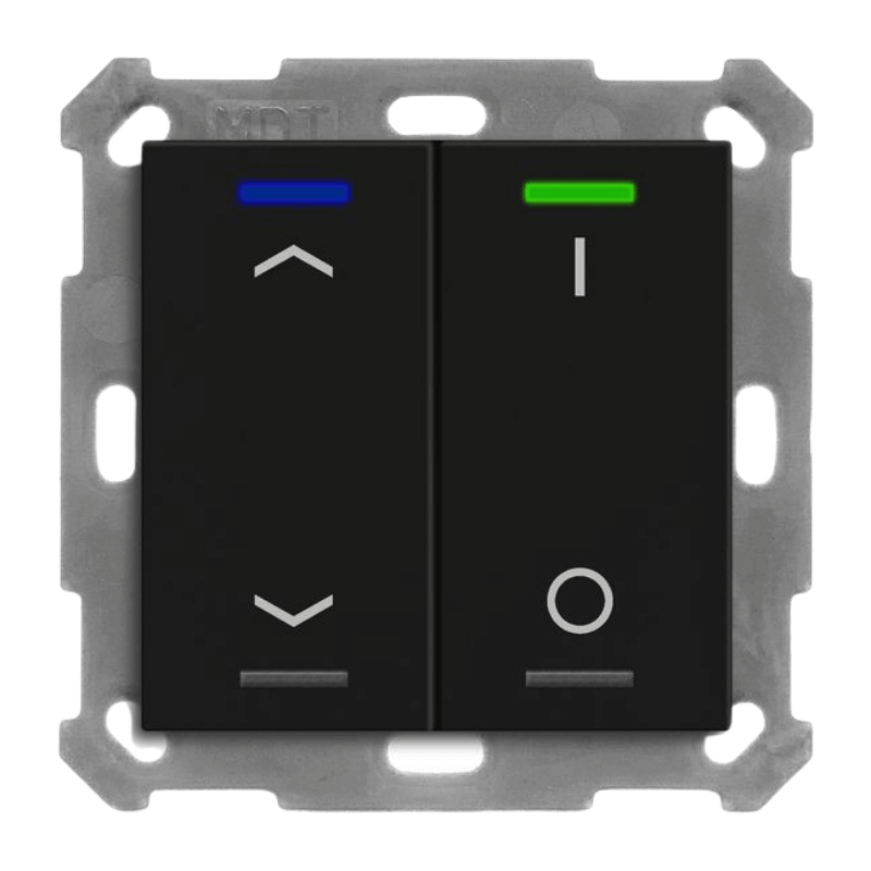 MDT KNX-Tastsensor Light 55 BE-TAL5502.C1 – 2-fach, Pfeile, IO, reinweiß glänzend