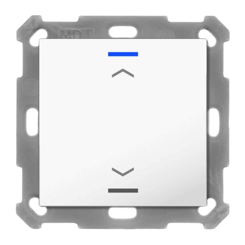 MDT KNX-Tastsensor Light 55 BE-TAL55T1.A1 – 1-fach, Pfeile, Temperatursensor, UP, reinweiß glänzend