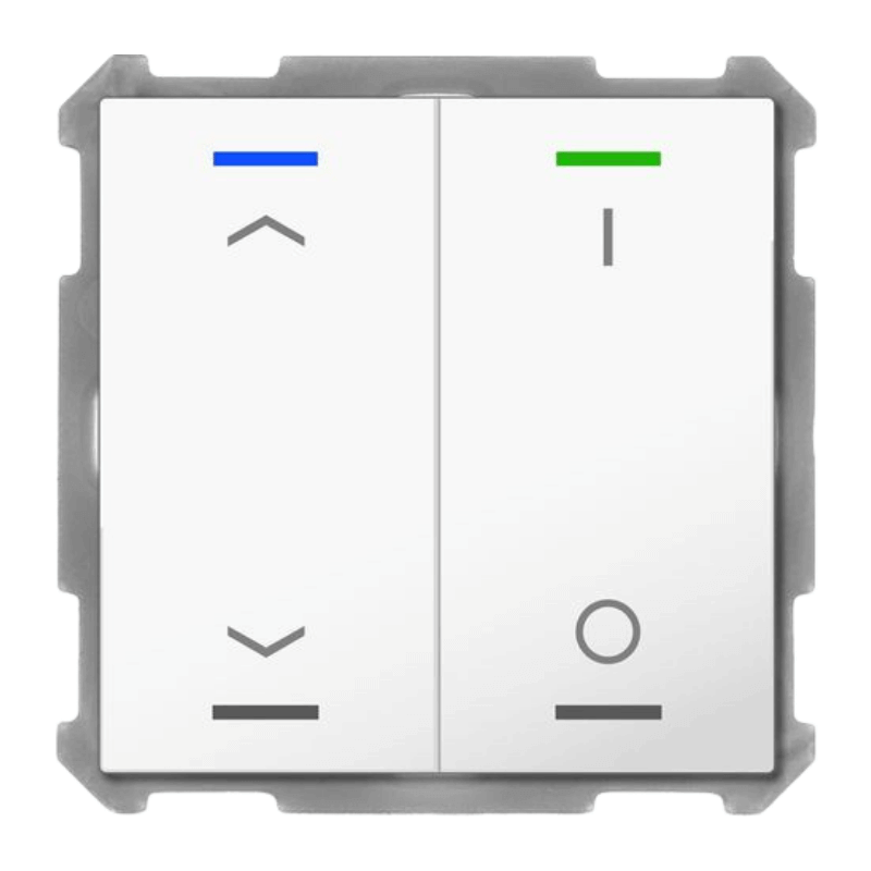 MDT KNX-Tastsensor Light 63 BE-TAL63T2.C1 – 2-fach, Pfeile, IO, UP, studioweiß glänzend