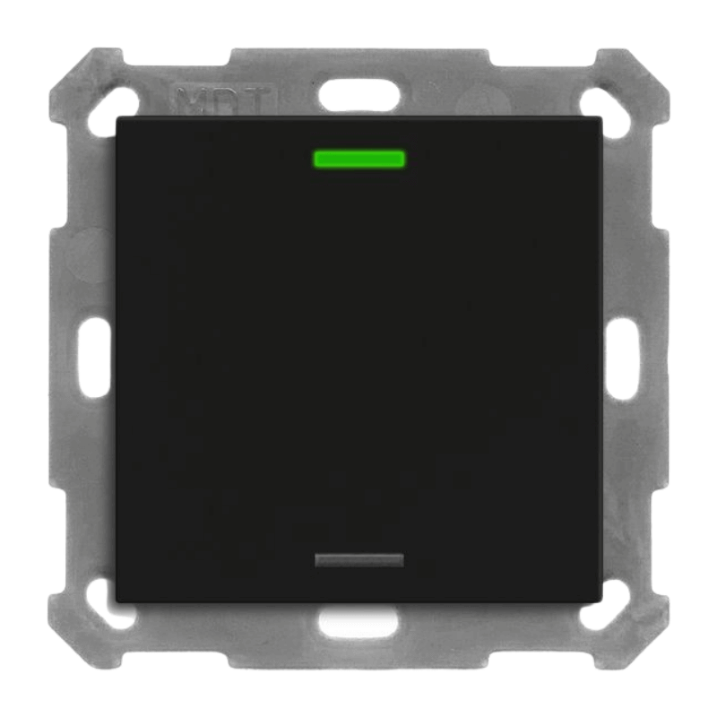 MDT KNX-Tastsensor Light 55 BE-TAL550106.01 – 1-fach, neutral, schwarz matt