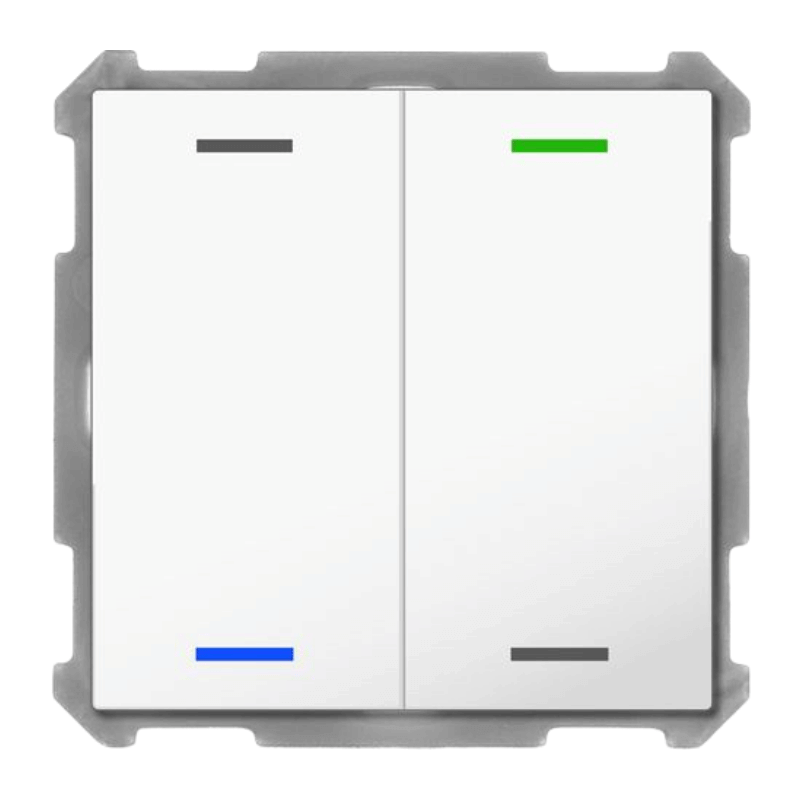 MDT KNX-Tastsensor Light 63 BE-TAL6302.01 – 2-fach, neutral