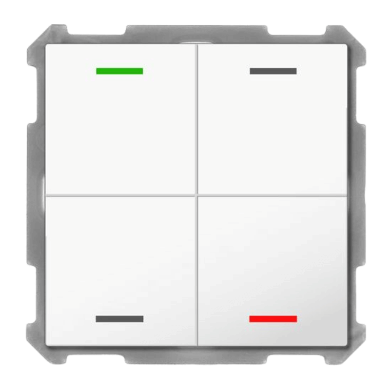 MDT KNX-Tastsensor Light 63 BE-TAL6304.01 – 4-fach, neutral