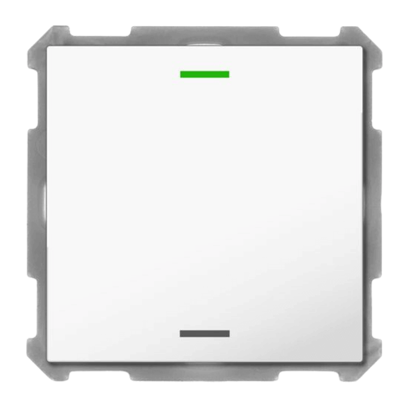 MDT KNX-Tastsensor Light 63 BE-TAL63T1.01 – 1-fach, mit Temp.sensor, neutral, Studioweiß glänzend