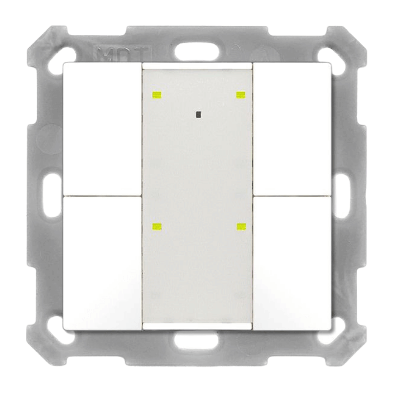 MDT KNX-Tastsensor Plus BE-TA55P4.02 – 4-fach, UP v2, reinweiß matt