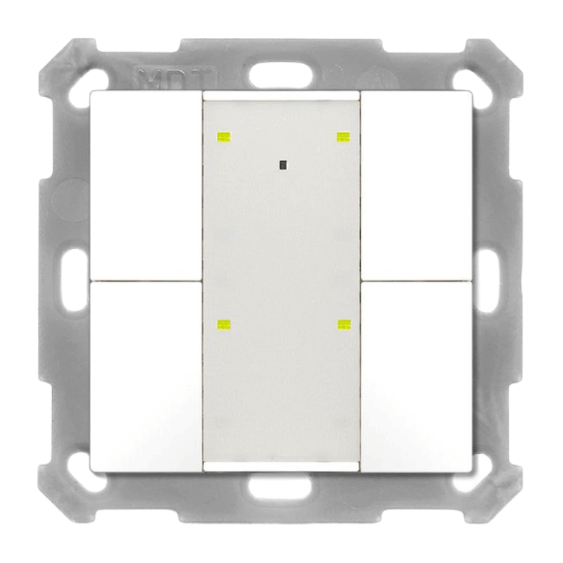 MDT KNX-Tastsensor Plus BE-TA55P4.G2 – 4-fach, UP v2, reinweiß glänzend