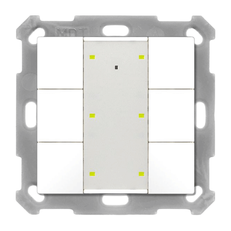 MDT KNX-Tastsensor Plus BE-TA55P6.02 – 6-fach, UP v2, reinweiß matt