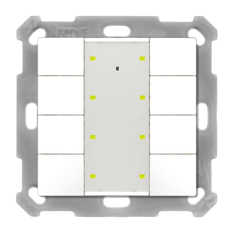 MDT KNX-Tastsensor Plus BE-TA55P8.G2 – 8-fach, UP v2, reinweiß glänzend