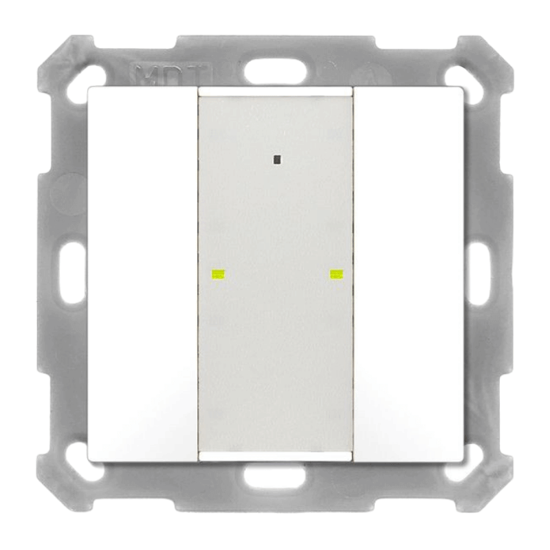 MDT KNX-Tastsensor Plus BE-TA55T2.G2 – 2-fach, mit Temperatursensor, UP v2, reinweiß glänzend