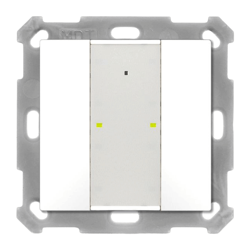 MDT KNX-Tastsensor Plus BE-TA55T2.02 2-fach UP v2 reinweiß matt mit Temperatursensor