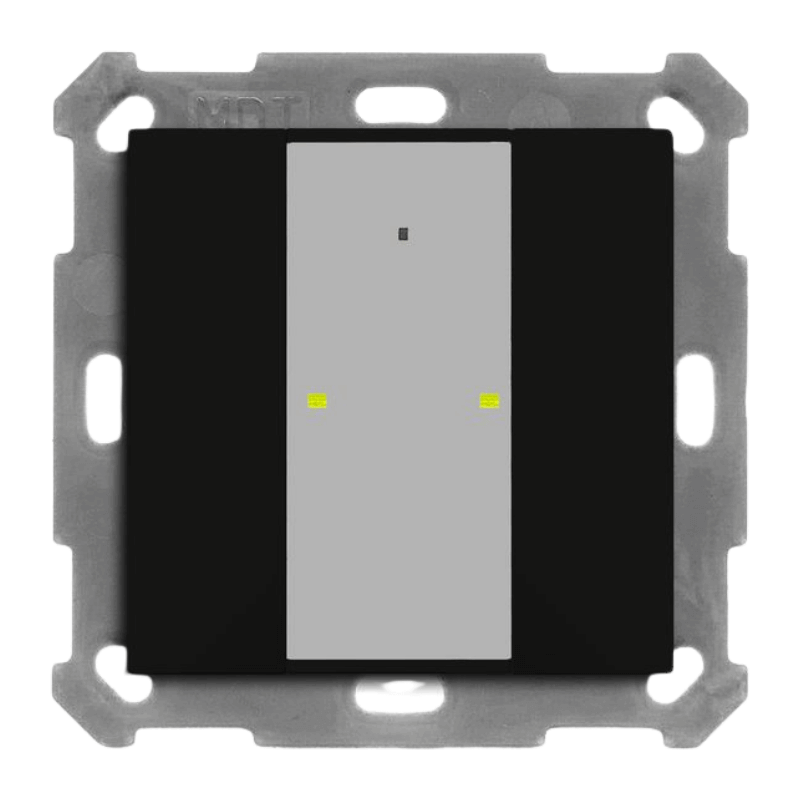 MDT KNX-Tastsensor Plus UP v2 BE-TA55P206.02 – 2-fach, schwarz matt